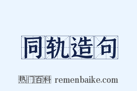 同轨造句是什么意思的图片